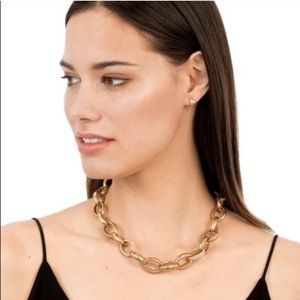 S&D pave chain link necklace
